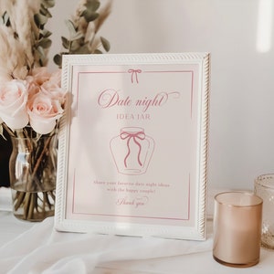 Ideas para una cita nocturna Letrero para despedida de soltera Juego de moño para despedida de soltera Tarjeta para una cita nocturna para recién casados Consejos para una cita nocturna para bodas Ella se está casando -EJ37