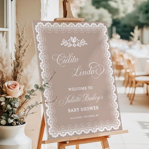Cielito Lindo Baby Shower Welcome Sign, Gender Neutral Baby Shower Welcome, Talavera Shower Welcome Poster, Papel Picado Shower Decor - EJ47