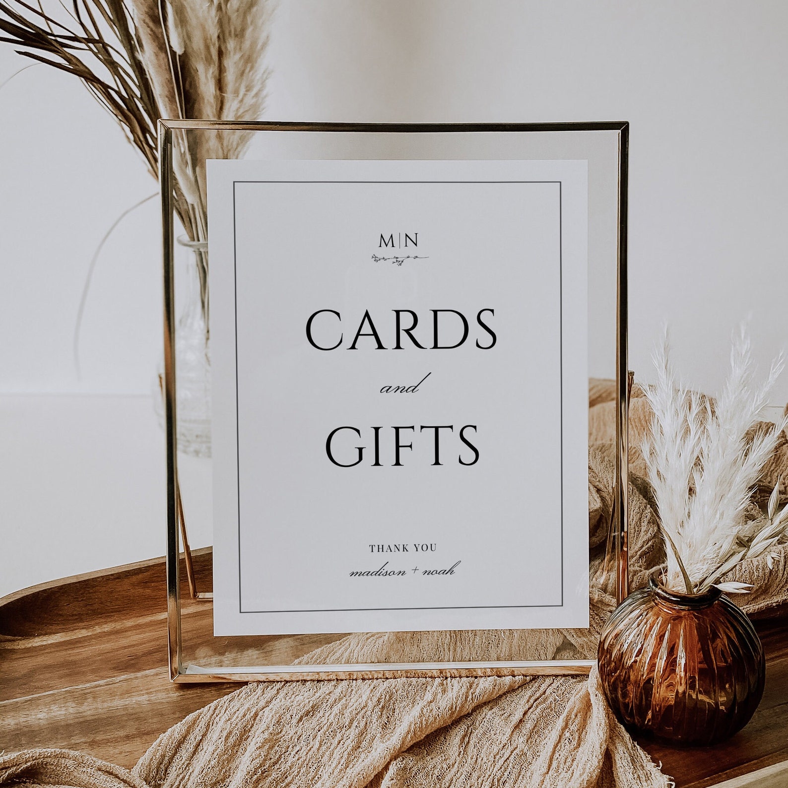 Classic Cards and Gifts Sign, Wedding Reception Sign, Printable Gift ...