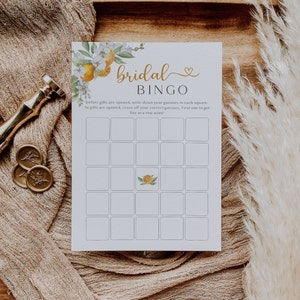 Bingo para chá de panela, jogo de chá de panela Citrus, chá de panela Main Squeeze, jogo de bingo para impressão, bingo para chá de panela DIY, bingo para presente de chá de panela - EJ35
