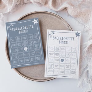 Last Toast on the Coast Bachelorette Bingo, Bachelorette Beach Bingo, Küsten Bachelorette Party Spiele, druckbare Bachelorette Spiele - EJ36