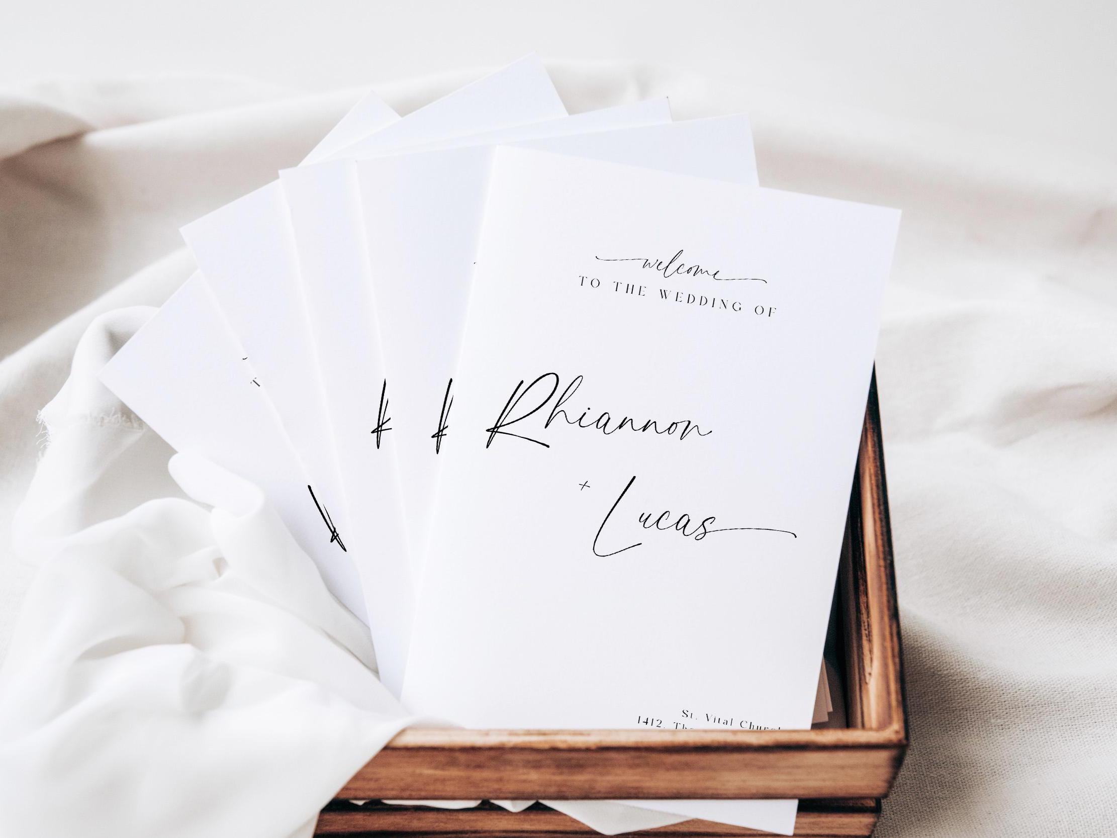 Christian Ceremony Program Rydal | Cornflower Blue | Zola Wedding