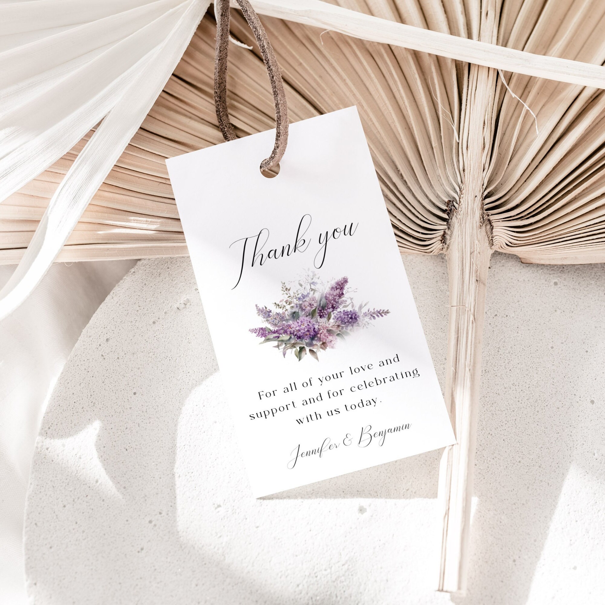 Wedding Favor Tag Template Lilac Wedding Favor Tag Printable - Etsy