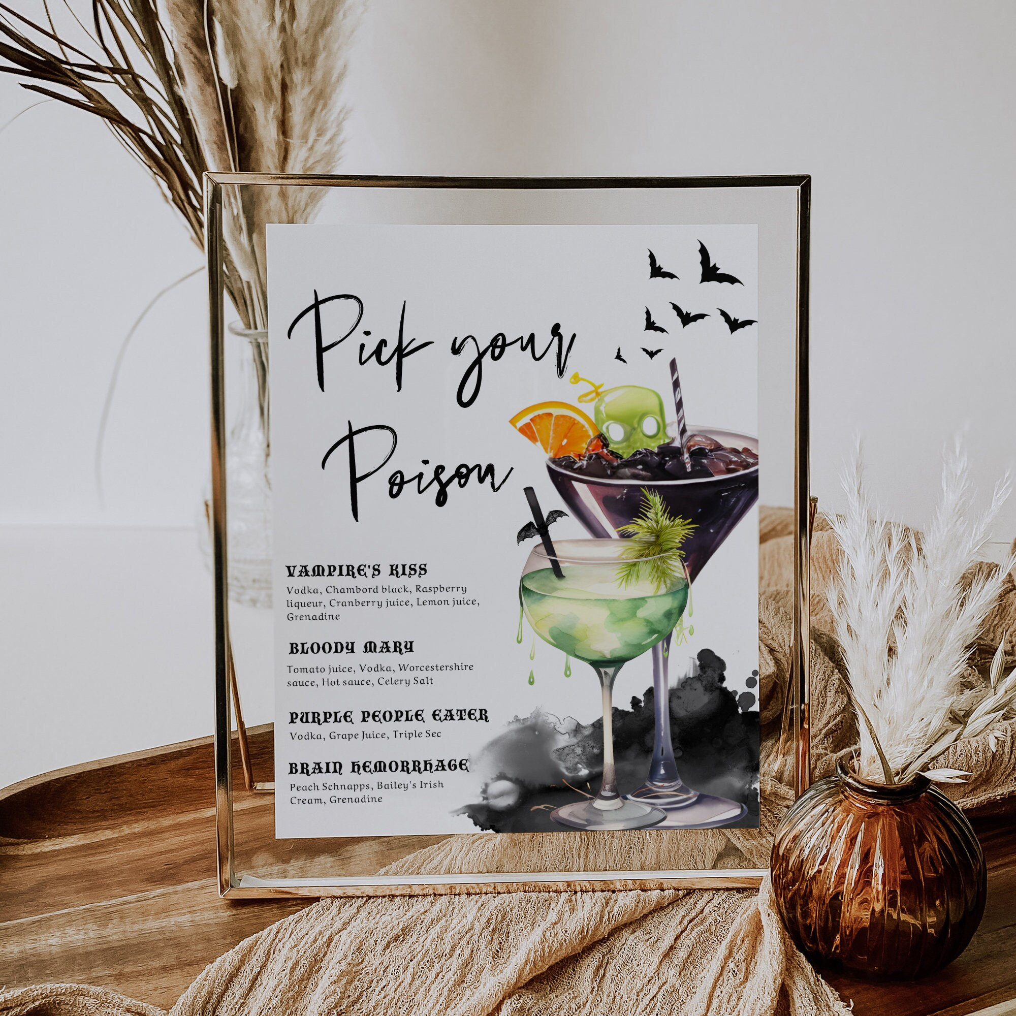 Halloween Pick Your Poison Bar Menu Template, Printable Drinks Sign,  Editable Halloween Drinks Menu, Halloween Cocktails Bar Sign - EJ31 - Etsy  Norway, image size:2000x2000