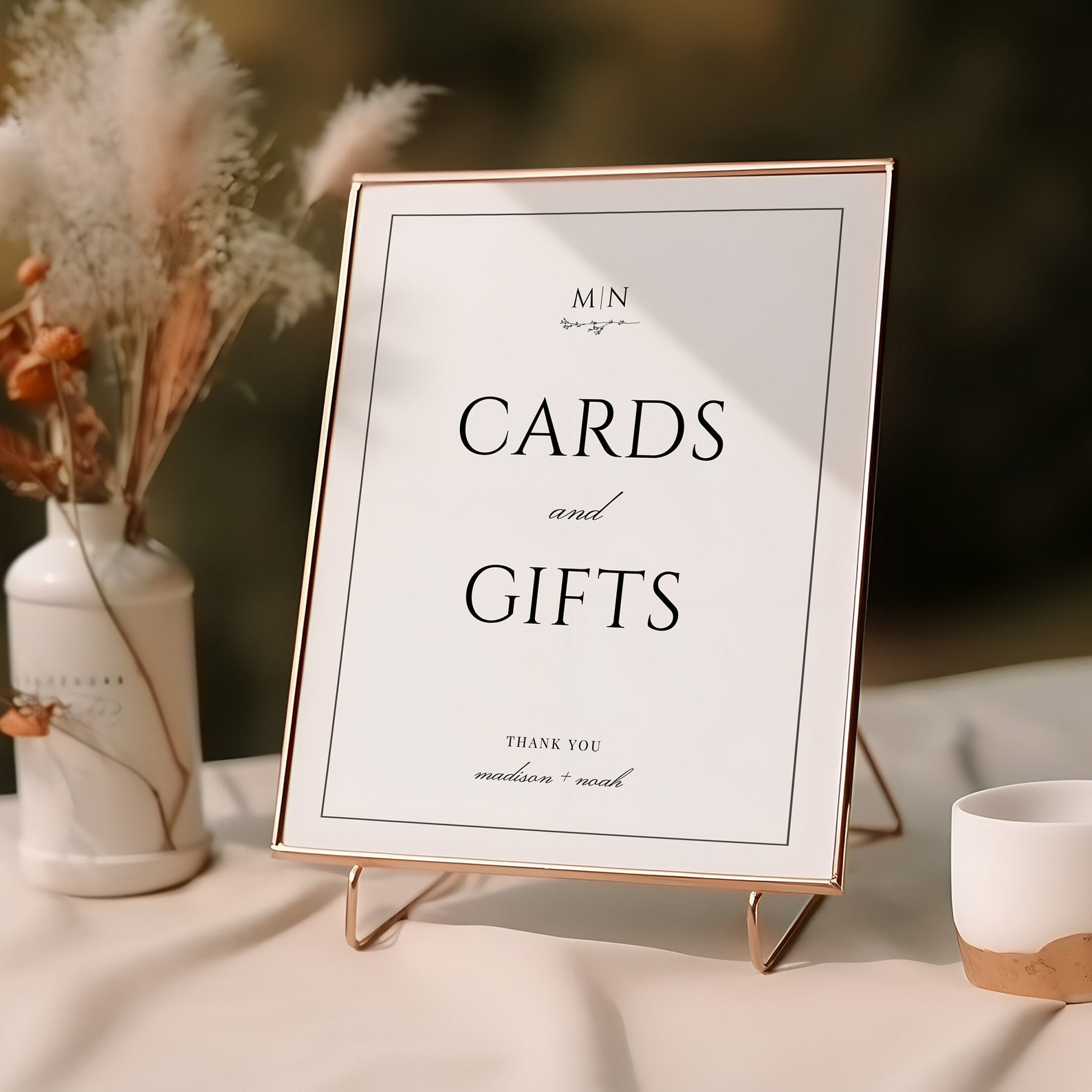Classic Cards and Gifts Sign, Wedding Reception Sign, Printable Gift ...
