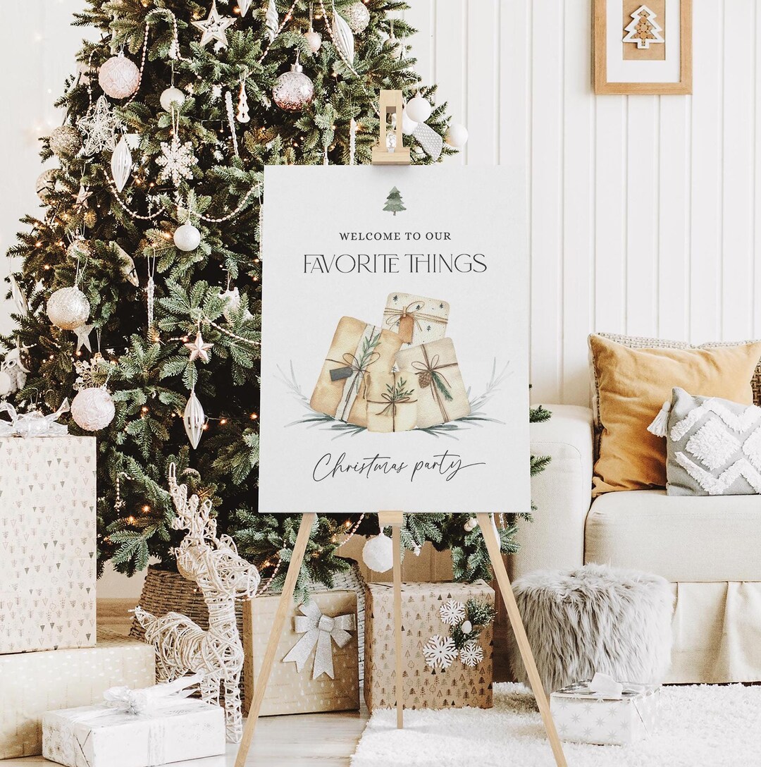 Favorite Things Party Welcome Sign, Favorite Things Party Decor ...