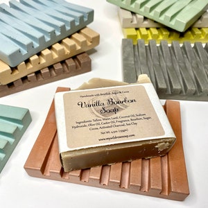 Cement Soap Dish | Concrete Soap Tray | Draining Soap Dish | Bathroom Accessories | Sponge Dish | Housewarming Gift | Kitchen Accessories