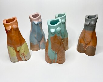 Multi-Color Concrete Vase | Woman Vase | Cement Home Decor | Flower Vase | Decorative Vases | Feminine Art | Dried Flower Vase | Homeware