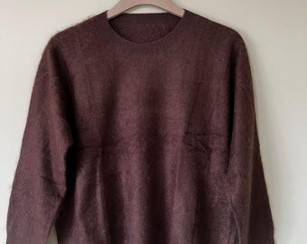 100% Cashmere Pullover Sweater – Chocolate Brown - Pit to Pit 55 cm - recommended size M/L
