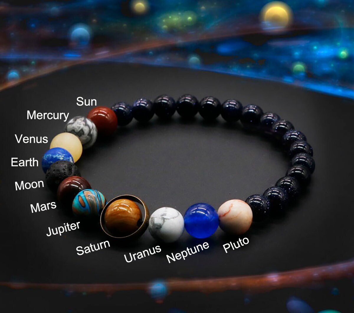 Buy ATIMIGO 2 Pack Solar System Bracelet Universe Galaxy The Eight Planets  Guardian Star Natural Stone Beads Bracelet Bangle Gifts for Women Men Girls  Online at desertcartINDIA