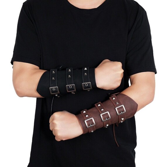 Leather arm cuffs hotsell
