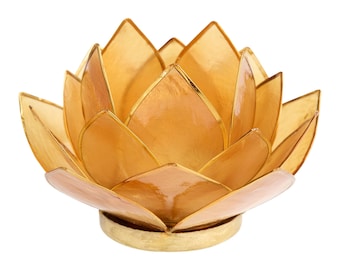 Handmade Capiz Lotus Flower 20 Petals Tealight Holder