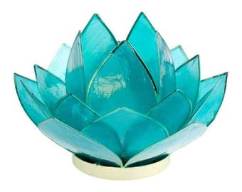 Handmade Capiz Lotus Flower 20 Petals Tealight Holder