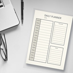 Planejador diário 2022, caderno do planejador diário, lista de verificação diária, planejador diário sem data, rotina diária, download digital do planejador diário