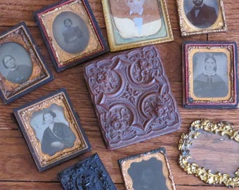 Victorian Daguerreotypes in Ornate Frames