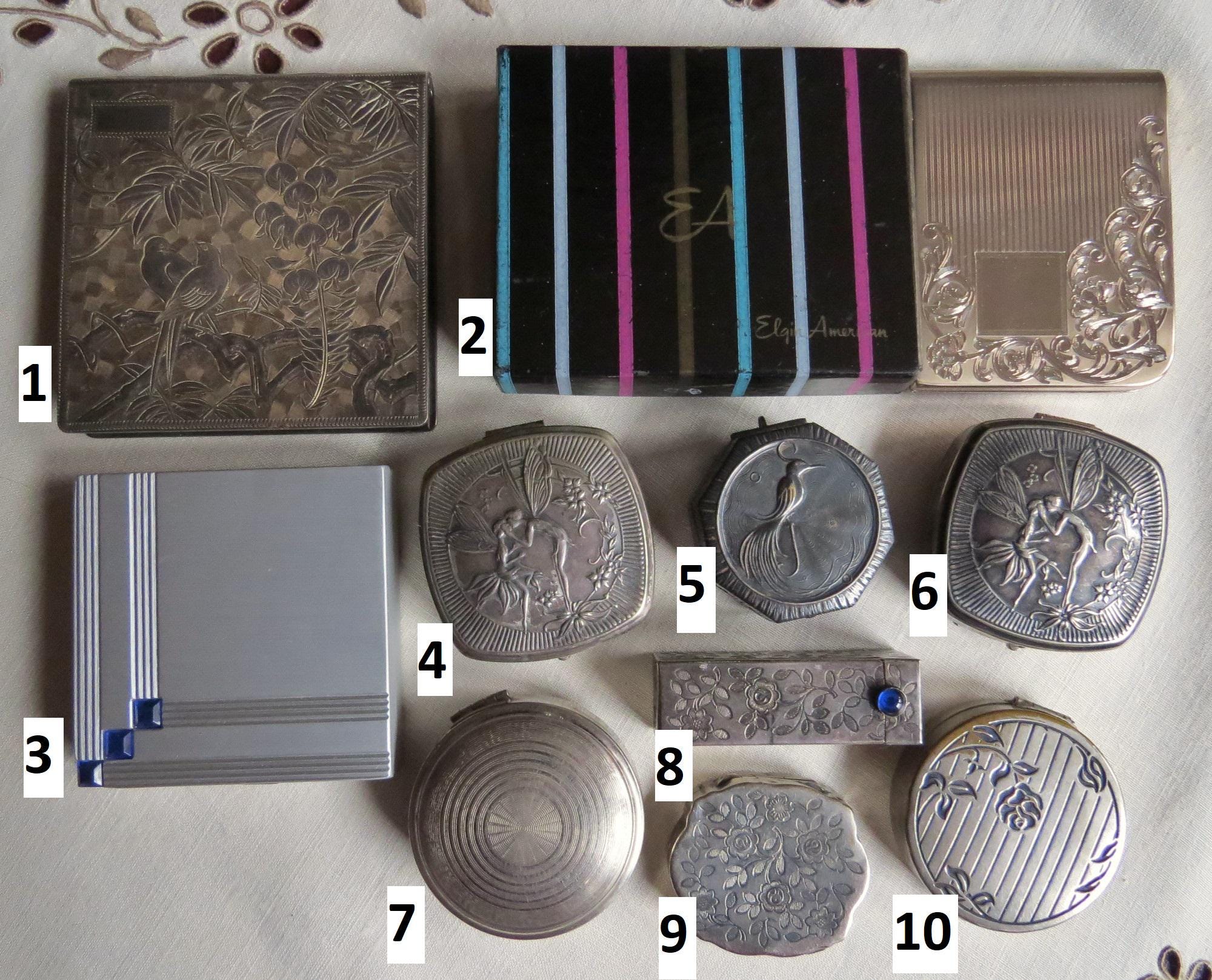 Antique & Vintage Silver Compacts - Etsy