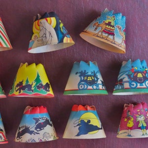 Eleven Vintage Revolving Christmas Tree Light Shades