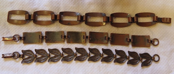 Vintage Copper Bracelets, Ring - Native American … - image 7