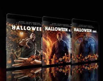 001. Custom Halloween Trilogy 4K Covers PRINTED (Scream Factory Variant - NO Films/Discs/Physical Cases Included)