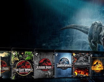 043. Custom JURASSIC PARK/WORLD Collection 4k/BluRay Covers (No films/discs/blu ray/4k/dvd or plastic cases included)
