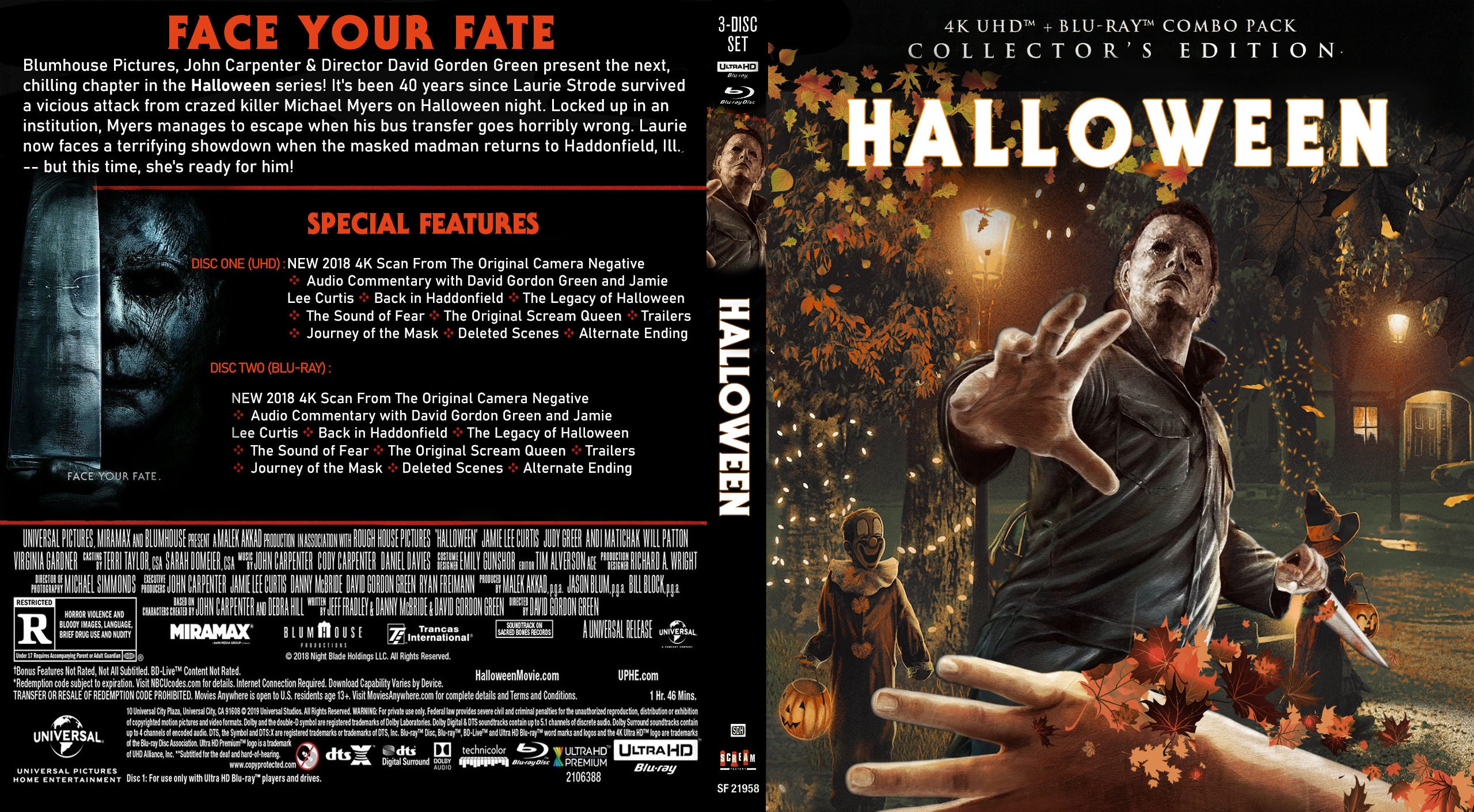 Custom Halloween 2018 4K Cover DOWNLOAD (scream Factory Custom Halloween 2018 4K Cover DOWNLOAD (scream Factory