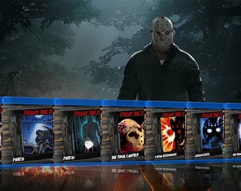 027. Carátulas personalizadas de la colección VIERNES 13 en 4K (NO incluye películas, discos, Blu-ray, 4K, DVD ni estuches de plástico).