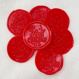 Merry Christmas Wax Seal Sticker, Christmas Packaging, Holiday Wax Seals, Wax Seal Stamp, Self Adhesive, Christmas Sticker, Envelope Seal