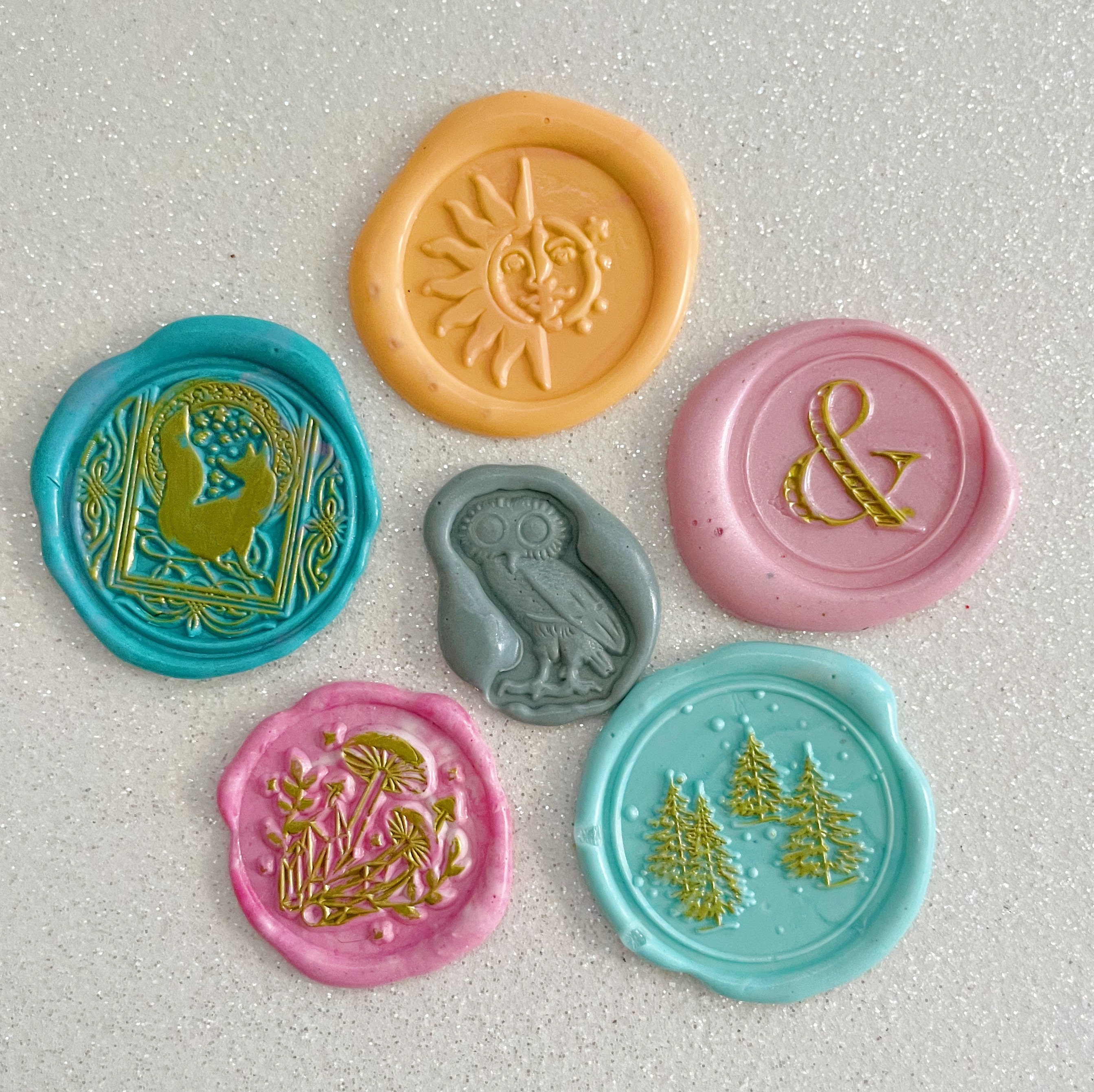 Summer Wax Seal Set, Curated Wax Seat Set Letter, Wax Seal Stamp Kit