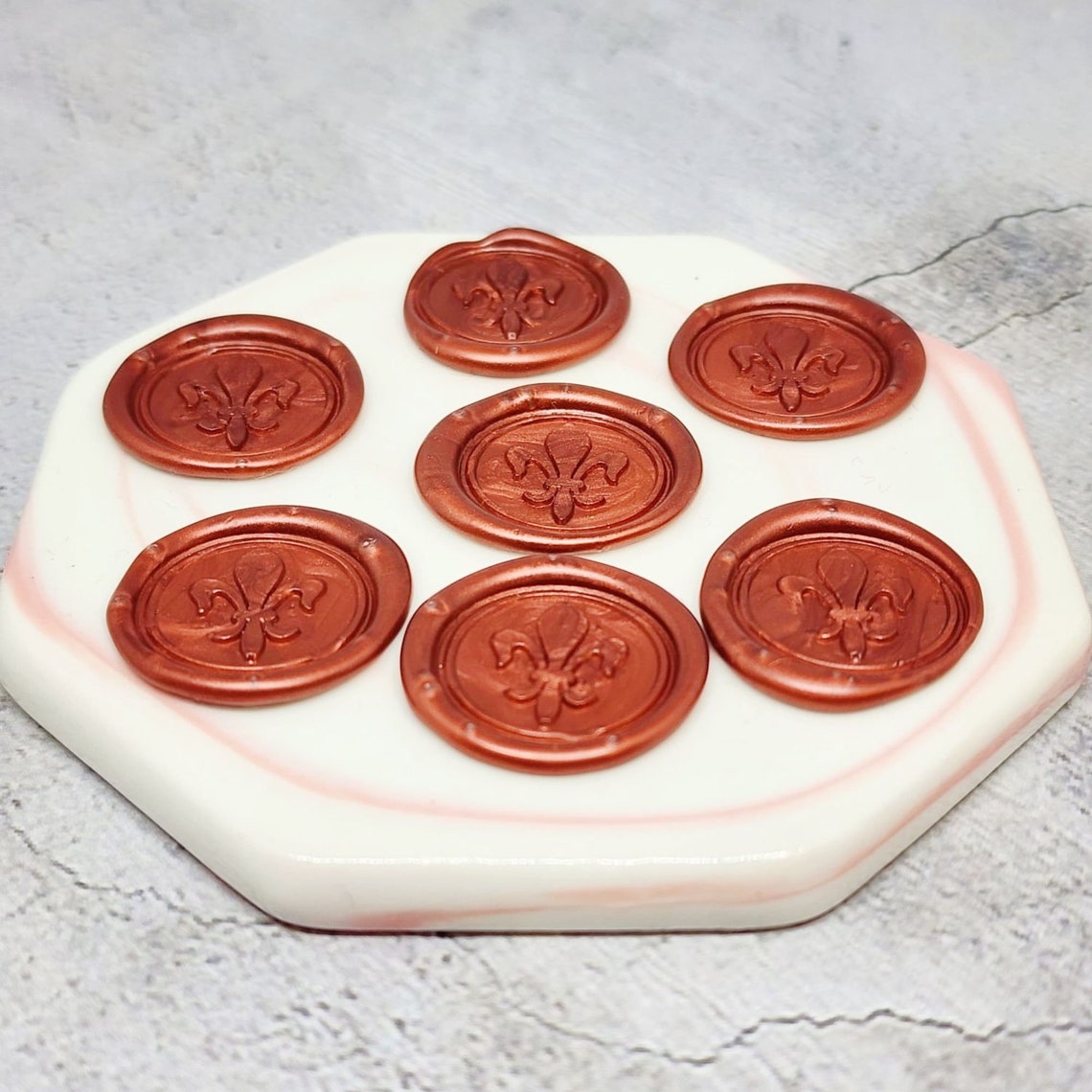 Fleur De Lis Wax Seal Sticker, Wedding Invitation, DIY Bride,