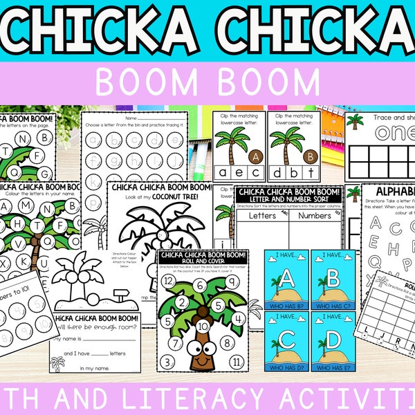 Chicka Chicka Boom Boom | Literacy and Math Activities for Kindergarten Students