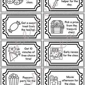CLASSROOM MANAGEMENT Classroom Reward Coupons Student Reward Cards ...