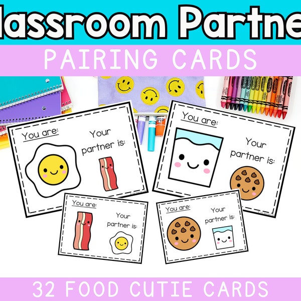 Partner Pairing Cards | Pairing Students | Classroom Management Strategy for Easy Student Groupings