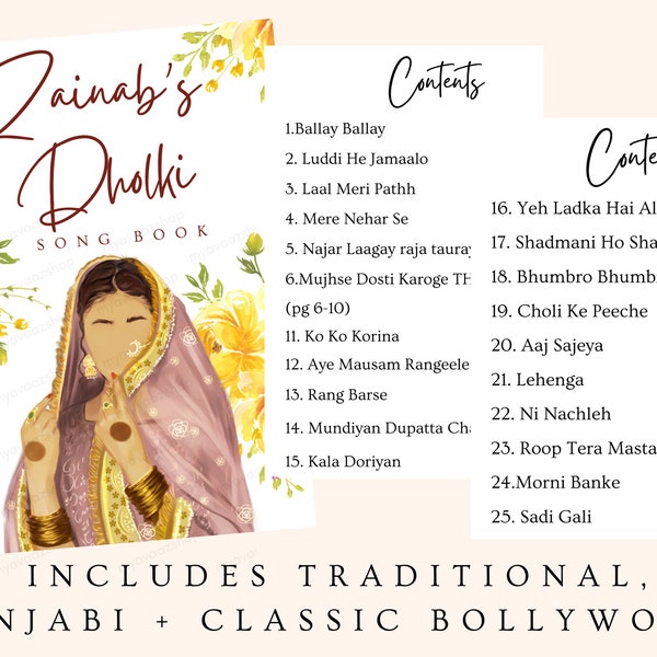 Dholki Song Book, Mehndi Songs, Dholki songs, mehndi songboek, sangeet boek, desi bruiloft, Dulhan, Desi Bride, mehndi teken, shaadi decor,