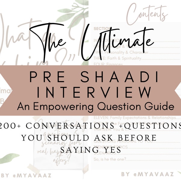 The Ultimate Pre Shaadi Interview, Questions to ask before marriage, Muslim Marriage Questions, desi marriage questions, Single Muslim