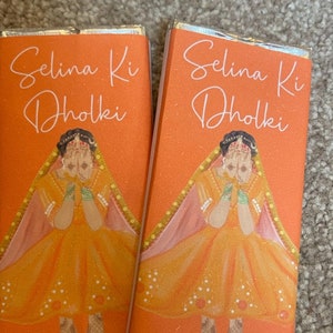 Dholki Chocolate Favour Wrapper, Dholki, Mehndi, Shadi, Nikkah, Nikkah Favour, Mehndi Favours, Digital File