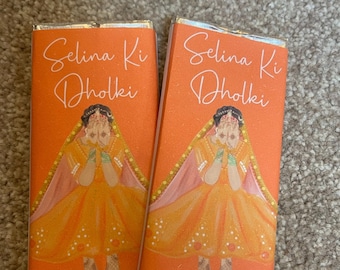 Dholki Chocolate Favour Wrapper, Dholki, Mehndi, Shadi, Nikkah, Nikkah Favour, Mehndi Favours, Digital File