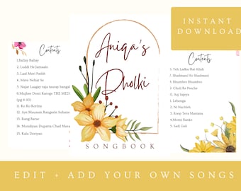 Dholki Song Book, Mehndi Songs, Dholki songs, mehndi song book, sangeet book, desi wedding, Dulhan, Desi Bride, mehndi sign, shaadi decor,