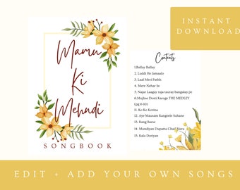 Dholki Song Book, Mehndi Songs, Dholki songs, mehndi song book, sangeet book, desi wedding, Dulha, Desi Bride, mehndi sign, Mamu