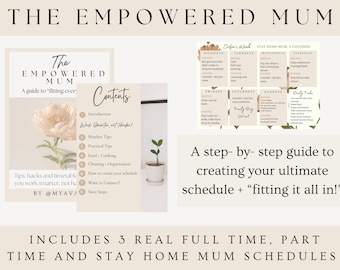 The Empowered Mum Schedule, organised home, mum timetable, mum planner, Muslim mum planner, family planner, family timetable