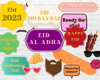 Eid props Eid games Eid decor eid al adha Decor Eid Mubarak Eid Decorations Party props Muslim decor bakra eid DIY Eid photo booth