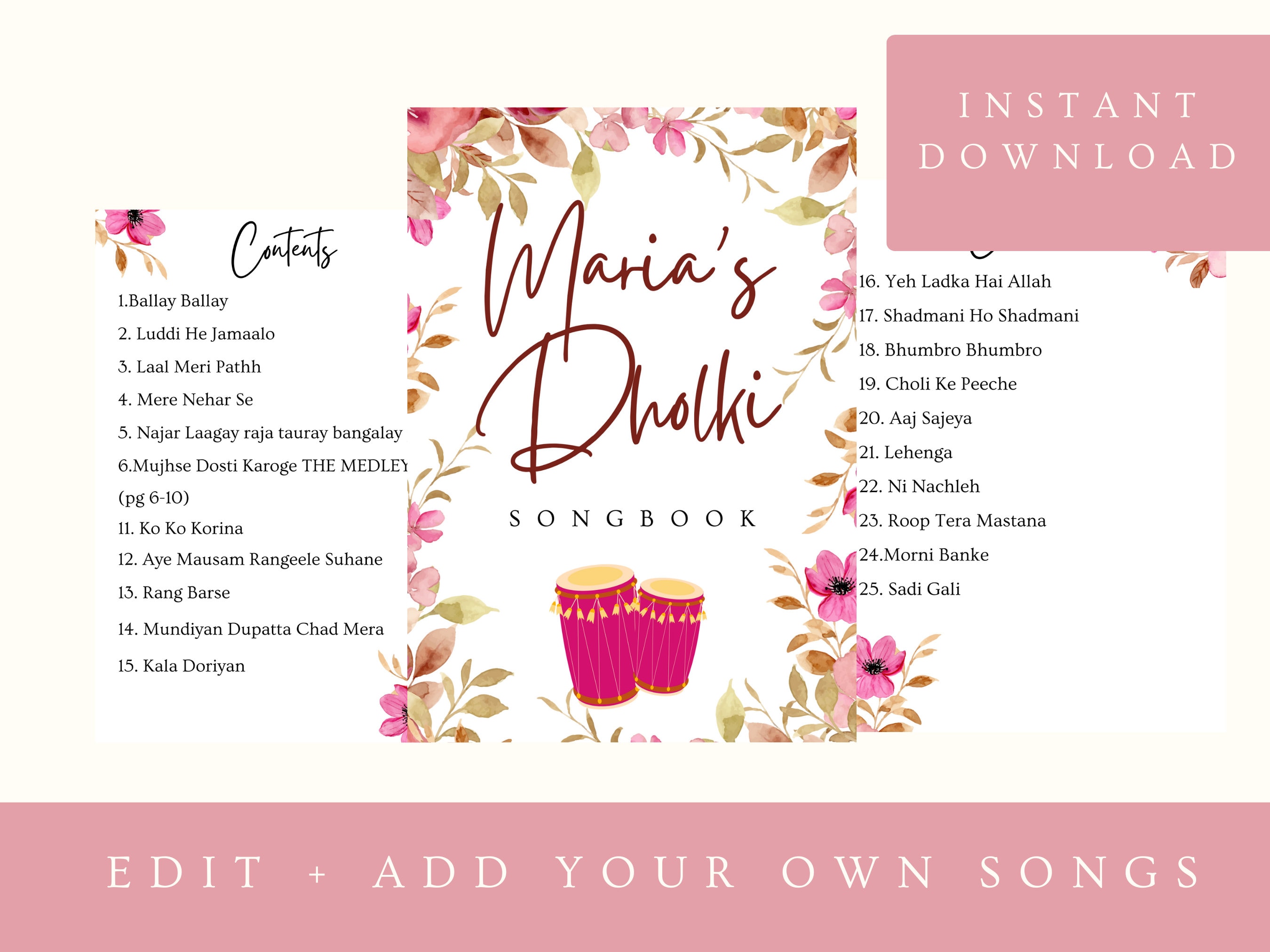 Dholki Song Book, Mehndi Songs, Dholki songs, mehndi song book, sangeet book, desi wedding, Dulhan, Desi Bride, mehndi sign, shaadi decor,