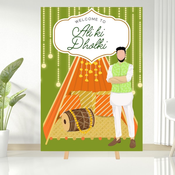 Dholki, dholki, signo dholki, signo sangeet mehndi, signo de bienvenida mehndi, decoración mehndi, signo Mehndi, signo dholki, niños Mehndi, novios mehndi