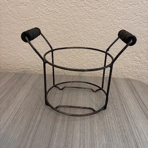 Vintage Glass Bottle Metal Holder • Rustic Wire Carrier Caddy • Farmhouse Kitchen Decor • Industrial Milk Bottle Carrier • Country Cottage
