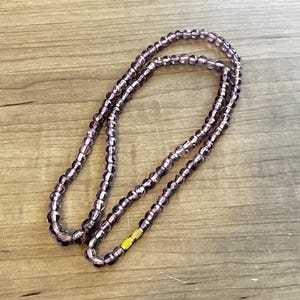 Vintage Amethyst Rondelle Bead Necklace; Purple Bead Necklace, Vintage Jewelry