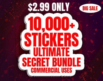 10,000+ Mega Sticker Bundle: PNG Files (Digital)