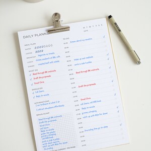 24-hour Daily Timebox Planner Printable PDF Time Block - Etsy