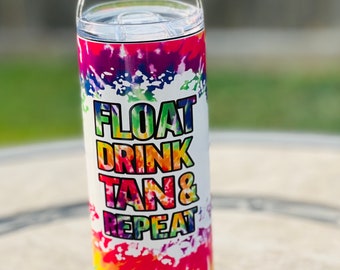 Float/drink/tan/repeat 4 in 1 Bluetooth speaker tumbler