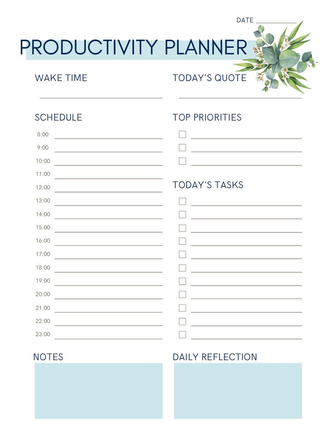 Digital Daily Productivity Planner and to Do List - Etsy