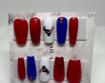 Houston Texans Press On Nails