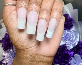 Pink Pearl French Tip Press On Nails